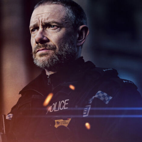 WARNING: Embargoed for publication until 14:00:01 on 22/11/2021 - Programme Name: The Responder - TX: 24/01/2022 - Episode: n/a (No. n/a) - Picture Shows: Chris (MARTIN FREEMAN) - (C) © 2021 Dancing Ledge Productions - Photographer: Rekha Garton