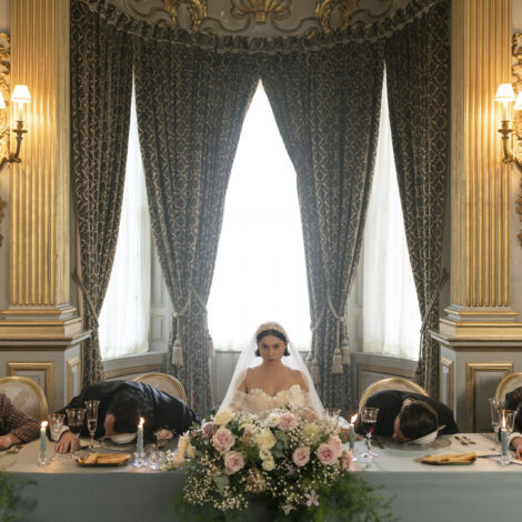 Wedding Season S1. Rosa Salazar as Katie McConnell in Wedding Season S1. Cr. Luke Varley/Disney+ © 2021.