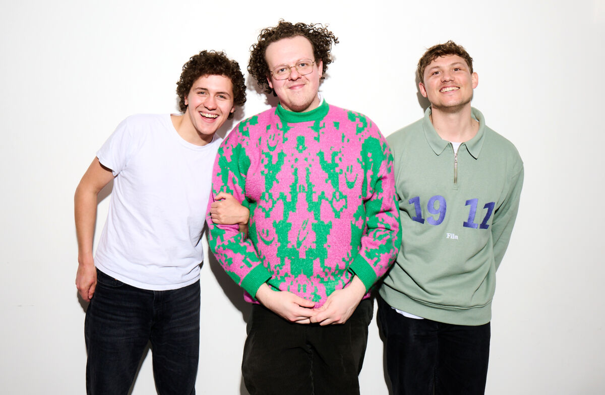 Writer Jack Rooke with Dylan Llewellyn And Jon Pointing