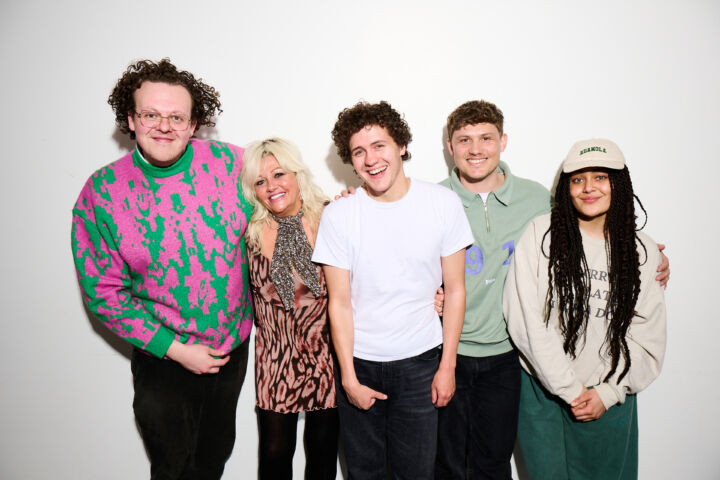 Writer Jack Rooke, with cast Camille Coduri, Dylan Llewellyn, Jon Pointing and Izuka Hoyle
