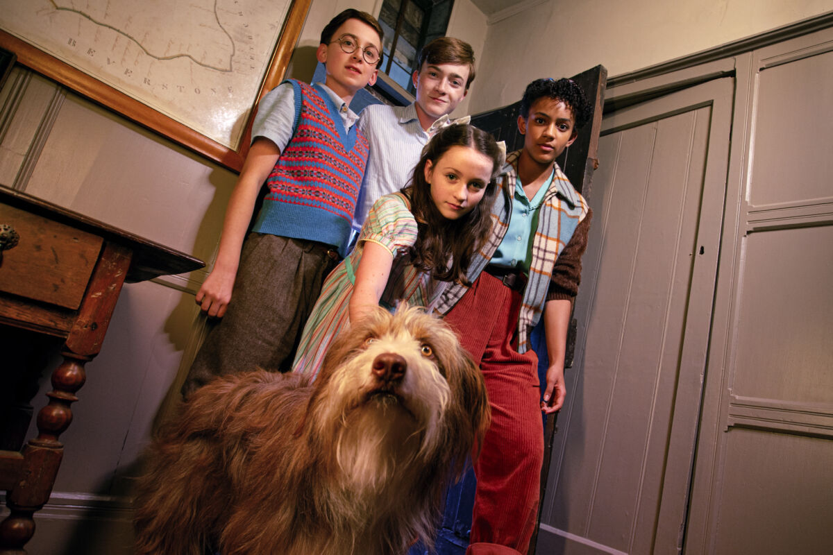 Picture Shows: Dick (KIT RAKUSEN) Julian (ELLIOTT ROSE) Anne (FLORA JACOBY
RICHARDSON) George (DIAANA BABNICOVA) and Timmy